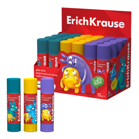 Noutăți Librăria Compas - Lipici solid ErichKrause EasyStick Jolly Friends 13 g diverse culori