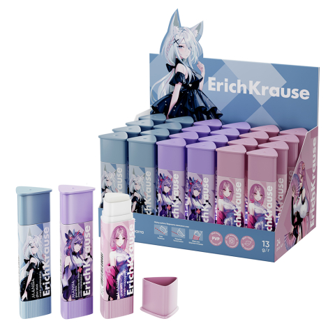 Rechizite școlare - Lipici stick PVP Manga 8gr Erich Krause diferite culori