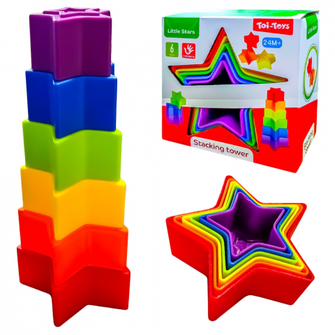 Little Stars joc piramida cu cercuri Toi-Toys [0]