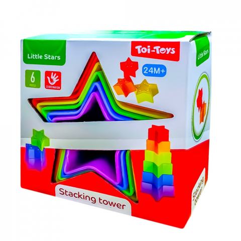 Little Stars joc piramida cu cercuri Toi-Toys [1]