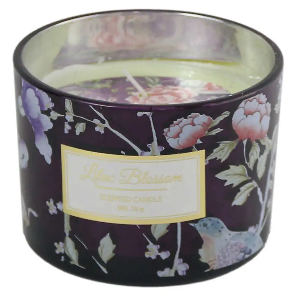 Casă și decorațiuni - Lumanare parfumata in pahar sticla floral 230 g Cream Pearl/Lilac Blossom