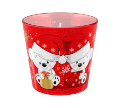 Lumânari și candele - Lumanare parfumata in pahar 115gr Winter Teddy Bear