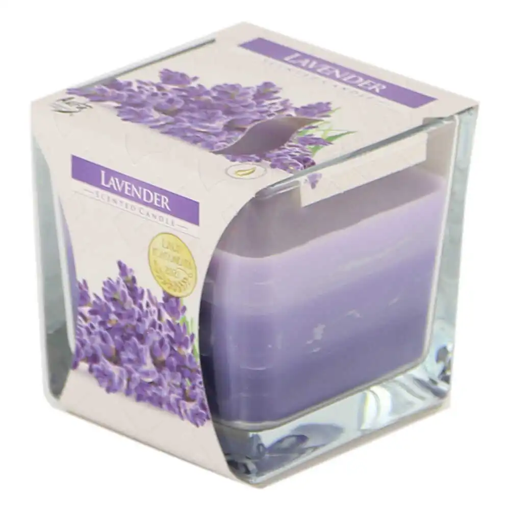 Lumânari și candele - Lumanare parfumata Lavender 8x8 cm in pahar de sticla
