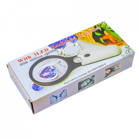 Lupa 75 mm cu LED si baterii [3]