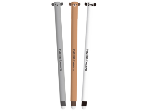 Pixuri - Pix cu cerneala termosensibila M&G Hello Bears 0.5 mm albastru culori diferite
