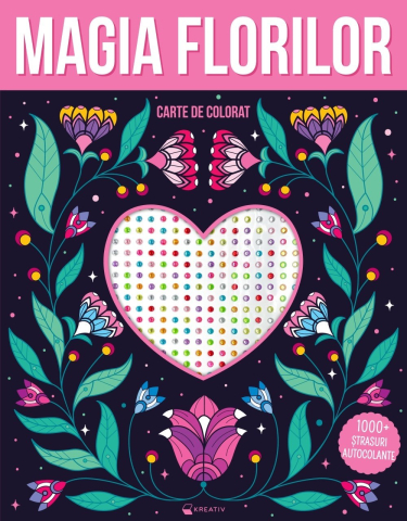 Cărți - Magia florilor – 1000 strasuri autocolante