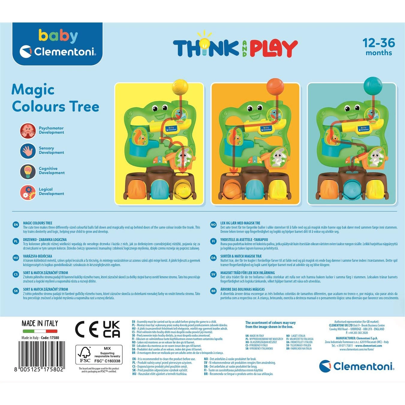 Joc de logica Clementoni Baby Magic Colours Tree [2]