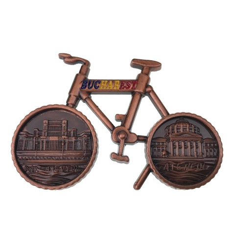 Magnet metalic bicicleta 7x5 cm Bucuresti [2]