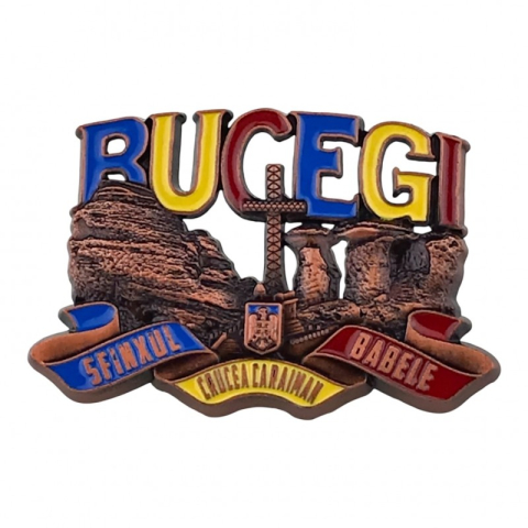 Magnet din metal Bucegi 8x6 cm culori diferite [3]