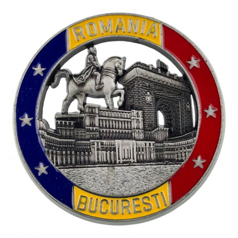 Magnet metalic 7x7 cm Bucuresti [2]