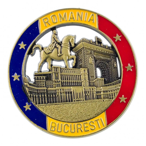 Casă și decorațiuni - Magnet metalic 7x7 cm Bucuresti