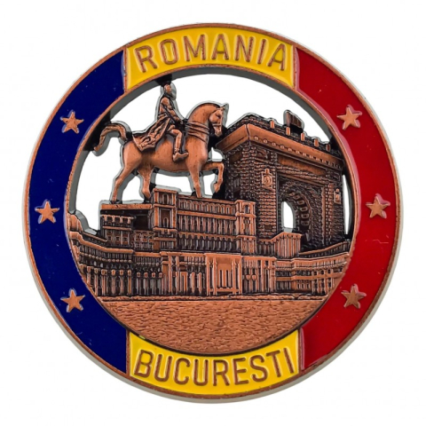 Magnet metalic 7x7 cm Bucuresti [1]