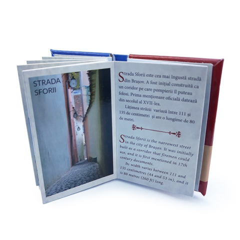 Magnet hartie plastifiata carte Brasov bilingv 4x6 cm [3]