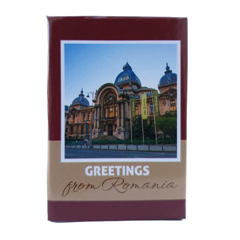 Magnet hartie plastifiata carte Bucuresti bilingv 4x6 cm [8]