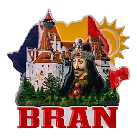 Casă și decorațiuni - Magnet  din rasina Castelul Bran 6x6 cm