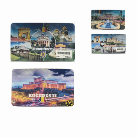 Magneți - Magnet de frigider Bucuresti 15x7 cm modele diferite