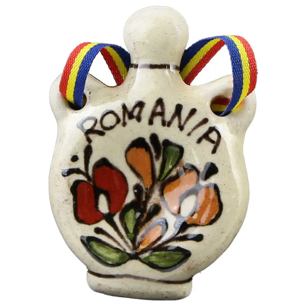 Magnet de frigider din ceramica de corund Romania model ulcior 7 cm [1]