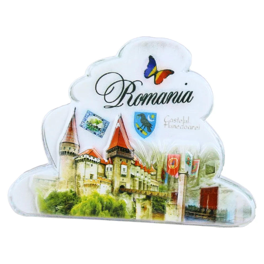 Casă și decorațiuni - Magnet de frigider din rasina 8x6 cm Castelul Hunedoarei