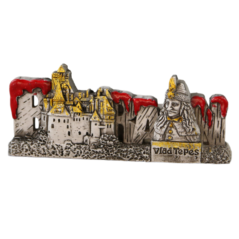 Noutăți Librăria Compas - Magnet de frigider din rasina Castelul Bran Vlad Tepes 10 x 4 cm