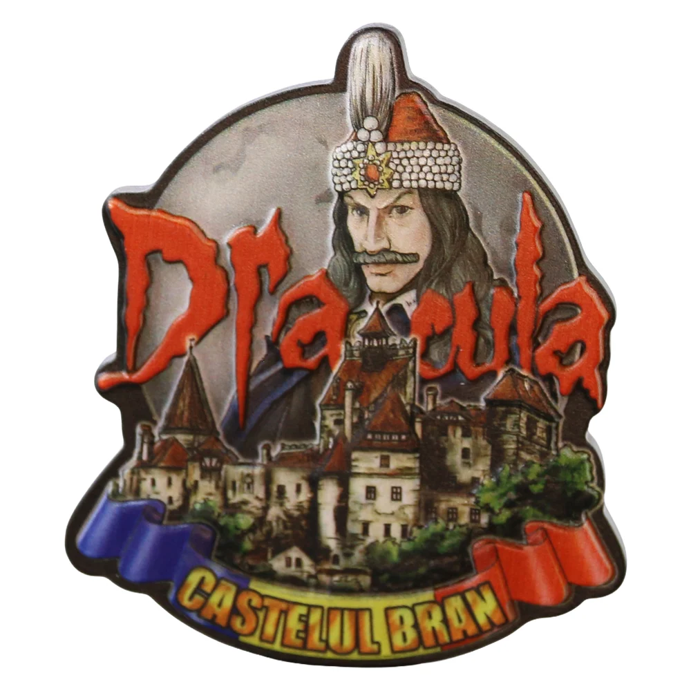Noutăți Librăria Compas - Magnet de frigider din rasina Castelul Bran Dracula 7 x 8 cm