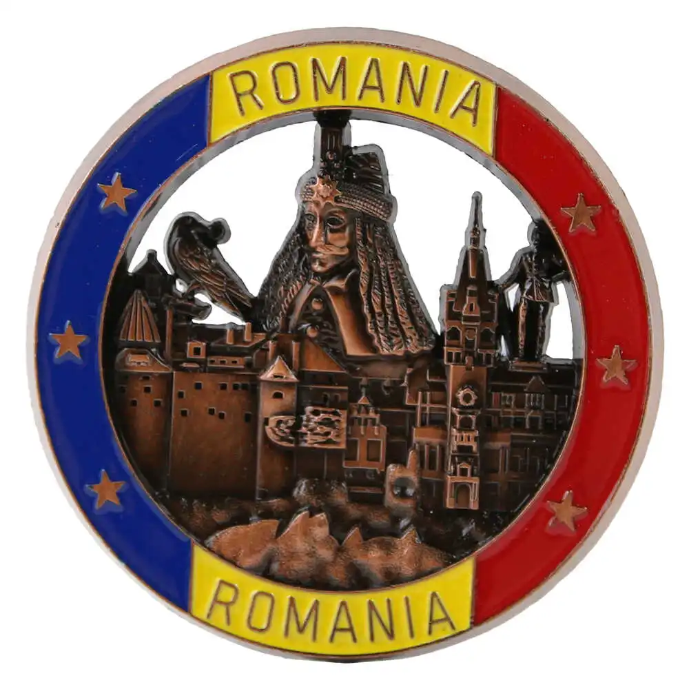 Magnet de frigider metalic 7 cm Romania/Vlad Tepes [2]