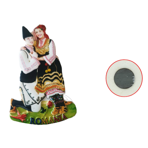 Magneți - Magnet de frigider Cuplu in port traditional