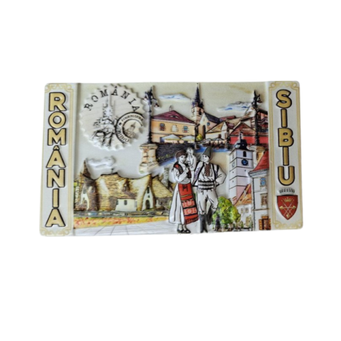 Casă și decorațiuni - Magnet de frigider suvenir Sibiu