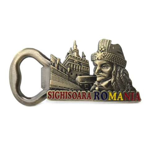 Noutăți Librăria Compas - Magnet desfacator sticle Sighisoara - Vlad Tepes 8x5 cm