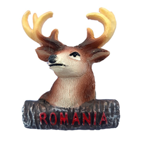 Souvenir România - Magnet rasina 5x7 cm Cerb Romania