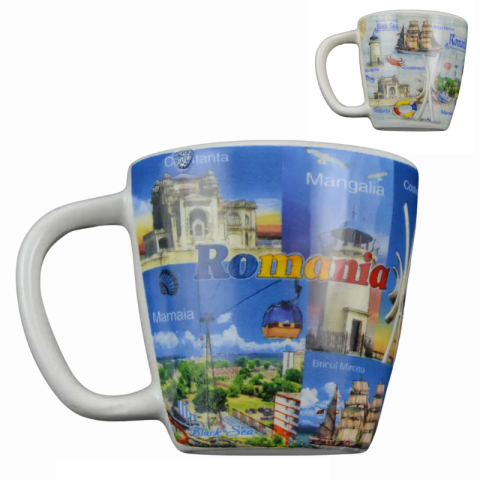 Casă și decorațiuni - Magnet de frigider ceramica Cana Black Sea & Romania 8 x 6 cm culori diferite