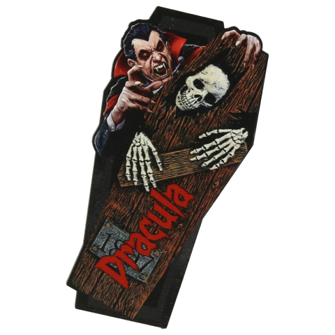 Noutăți Librăria Compas - Magnet frigider din lemn Dracula 5x10 cm sicriu
