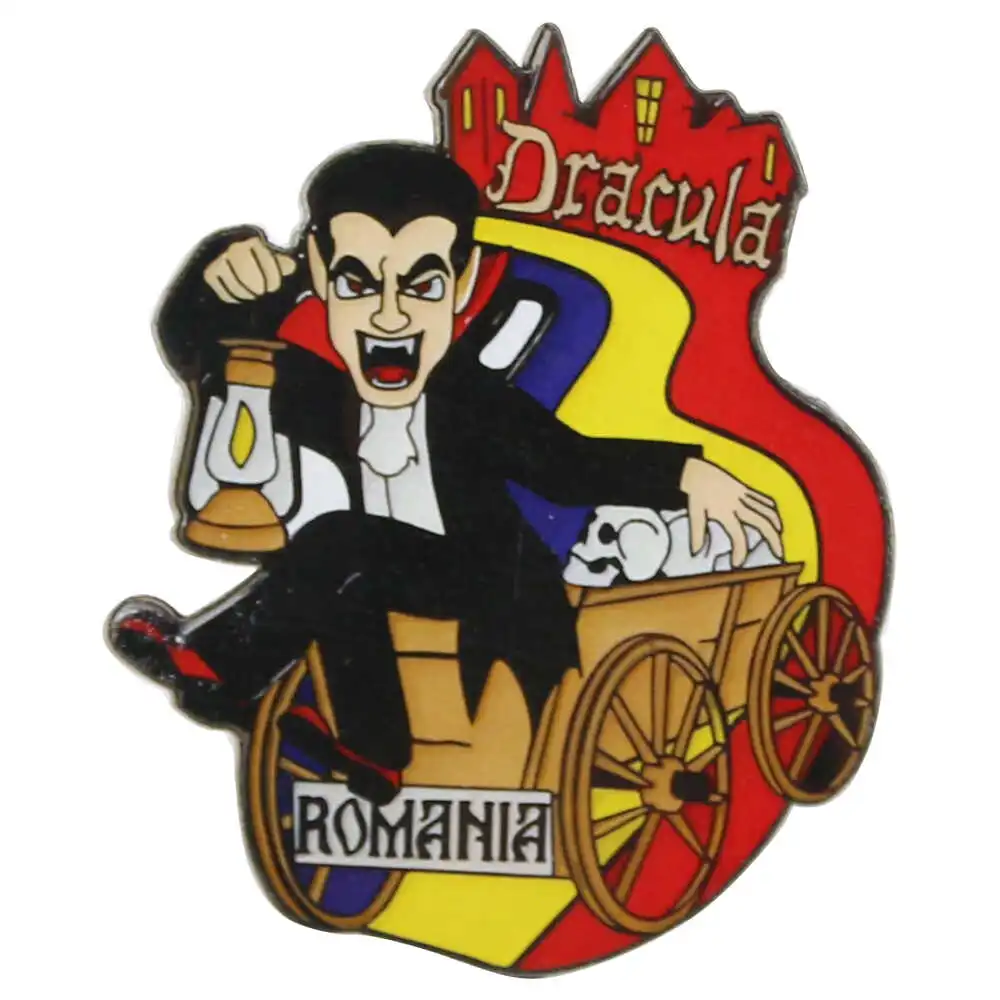 Casă și decorațiuni - Magnet frigider din lemn 7x9 cm Dracula Romania