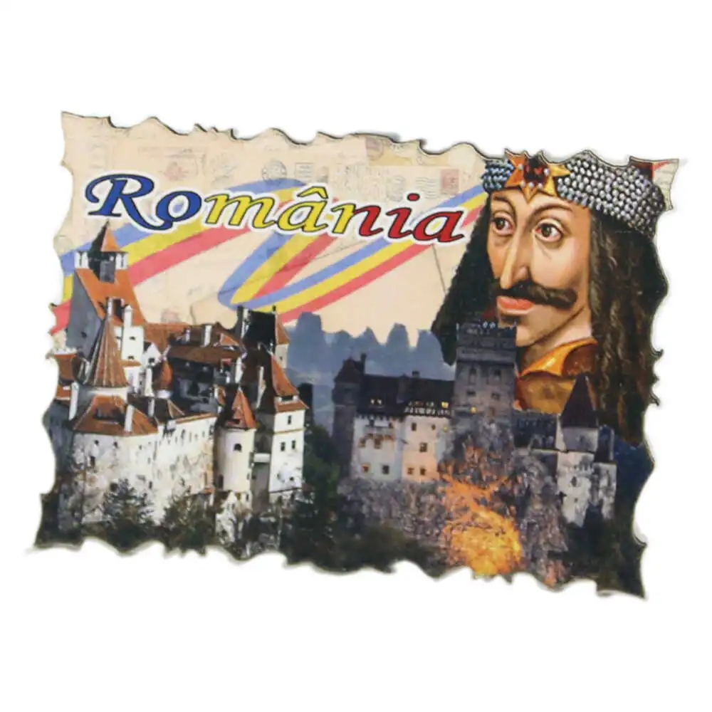 Magnet frigider din lemn Romania modele diferite 7 x 5 cm [2]