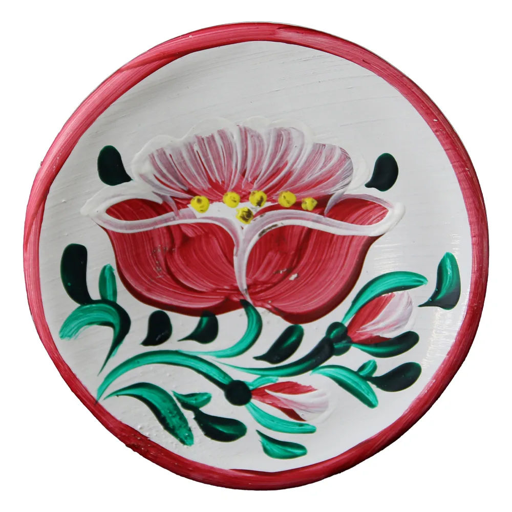Magnet frigider farfurie ceramica Romania pictat manual 6cm [3]