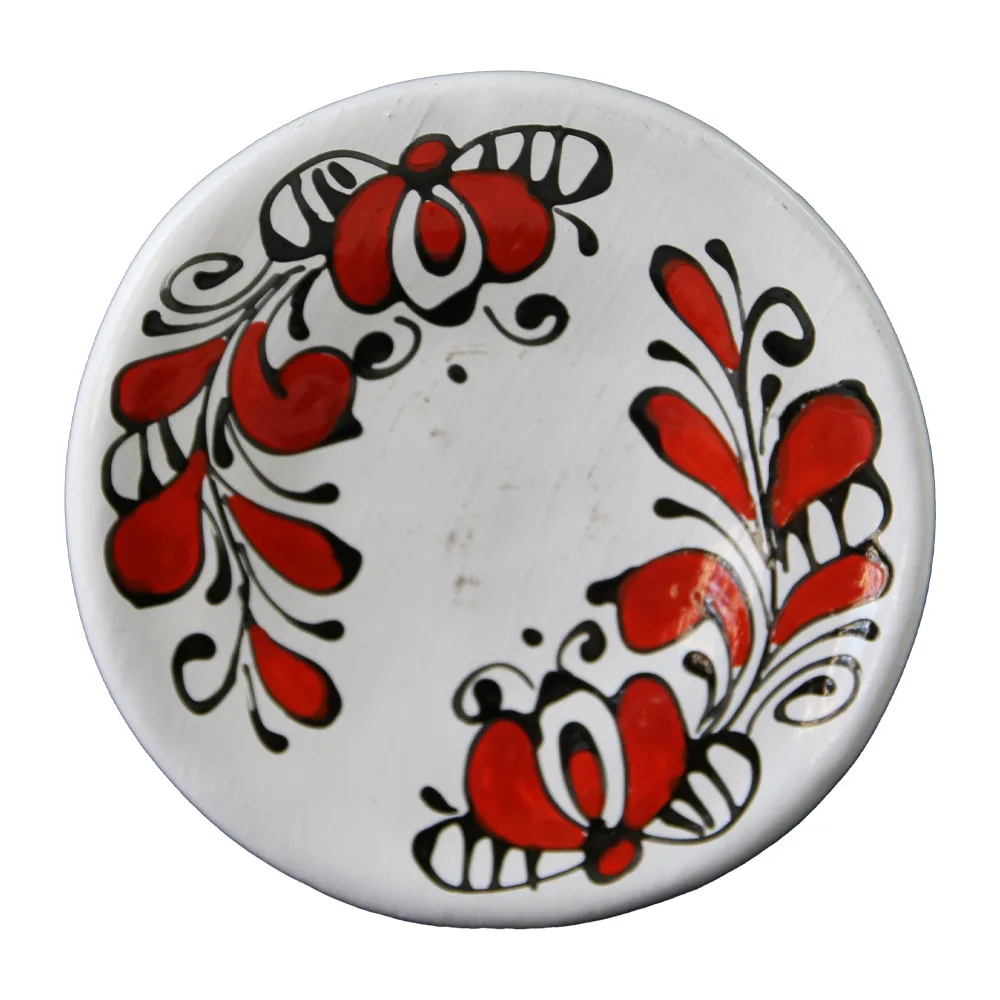 Magnet frigider farfurie ceramica Romania pictat manual 6cm [2]