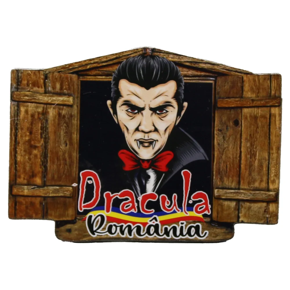 Noutăți Librăria Compas - Magnet frigider MDF 10x7cm Romania Dracula
