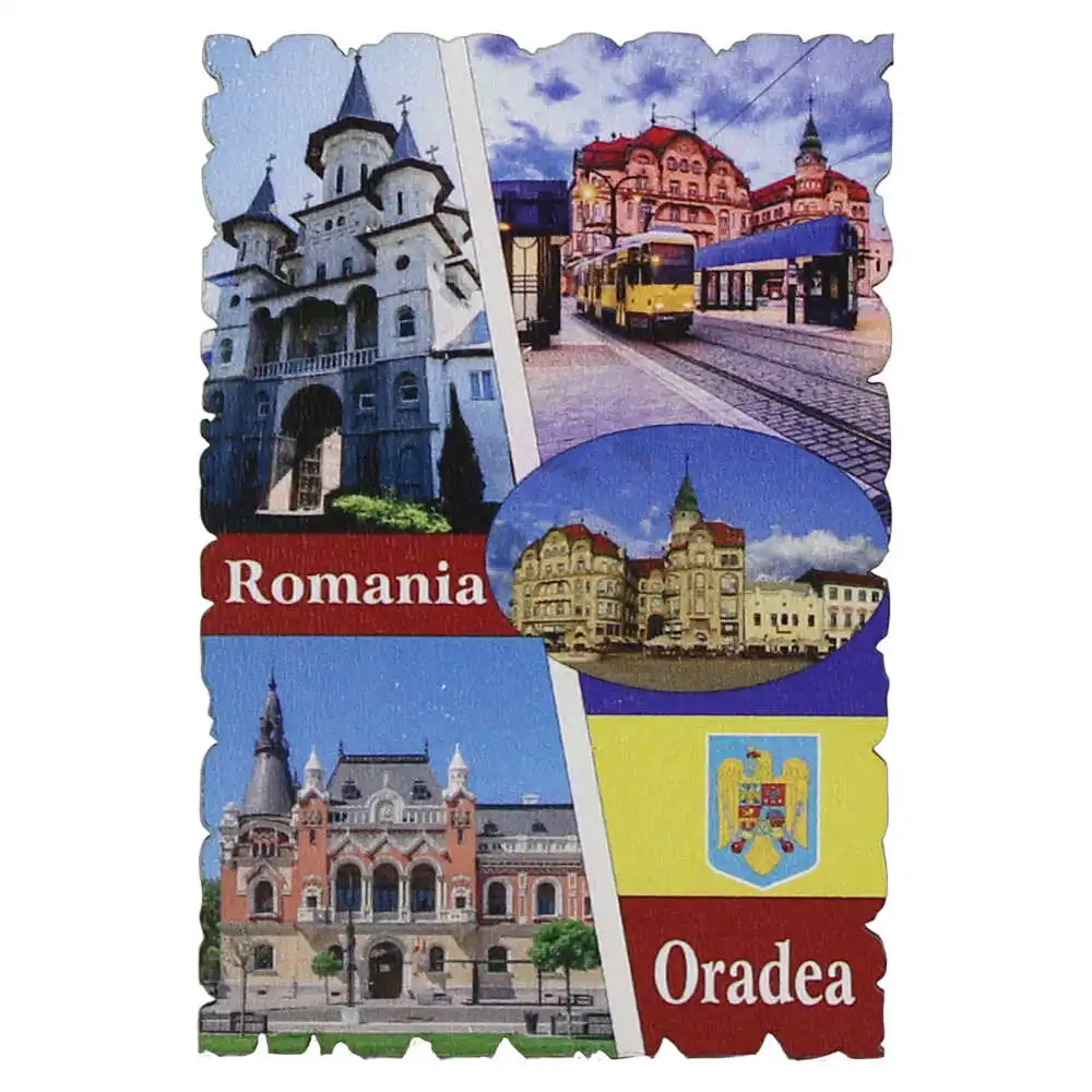 Casă și decorațiuni - Magnet frigider din lemn 6x9 cm Oradea/Romania