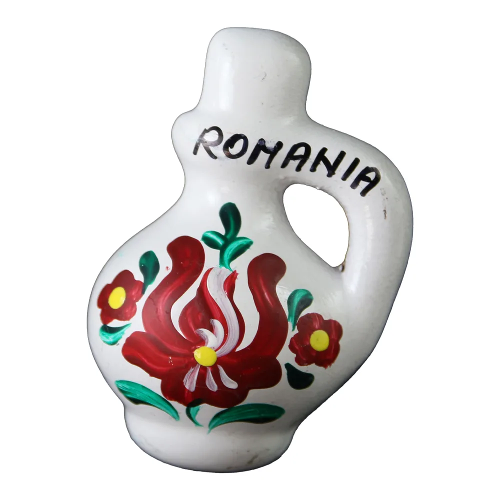 Magnet frigider ulcior ceramica pictat manual Romania 5 cm [2]