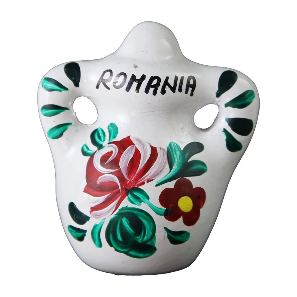 Magnet frigider ulcior ceramica pictat manual Romania 5 cm [3]