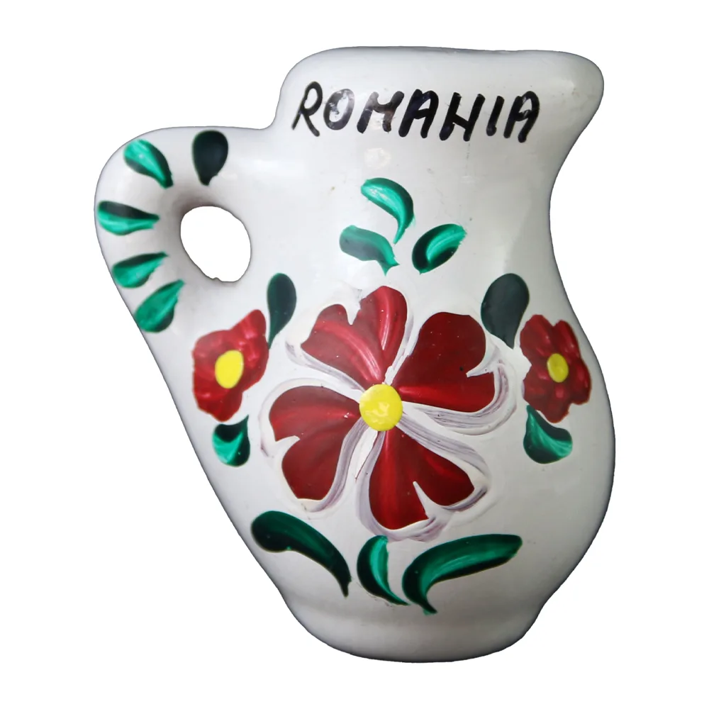 Magnet frigider ulcior ceramica pictat manual Romania 5 cm [4]