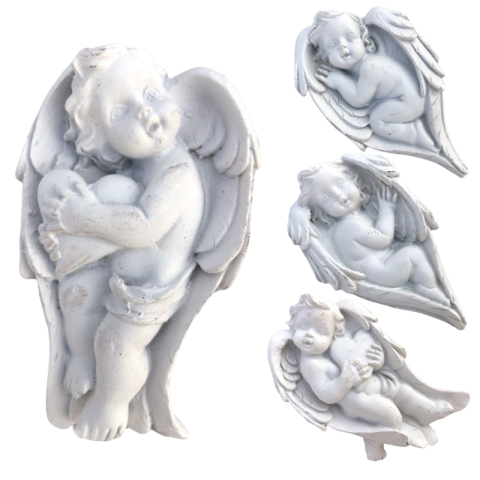 Magneți - Magnet inger cu aripi din rasina 4x7 cm