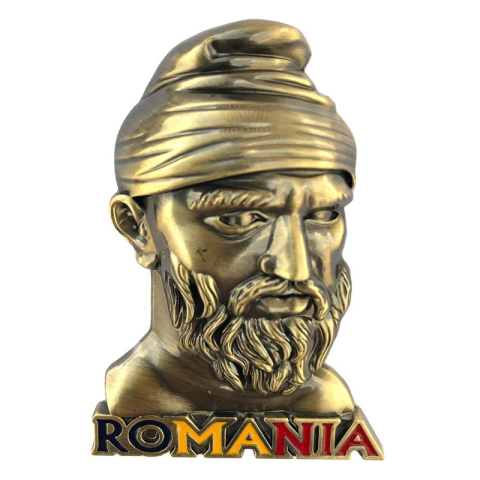 Souvenir România - Magnet metalic Decebal Romania 5x7 cm