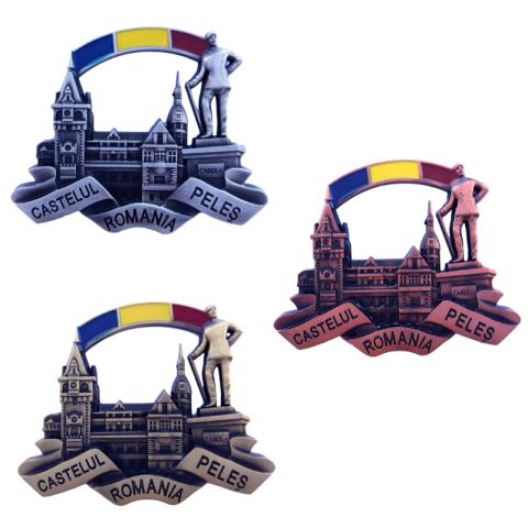 Casă și decorațiuni - Magnet metalic 9x7 cm Castelul Peles