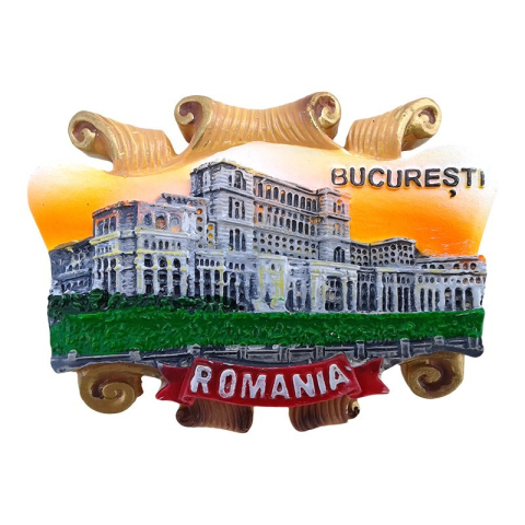Casă și decorațiuni - Magnet rasina Palatul Parlamentului Bucuresti 7x5 cm