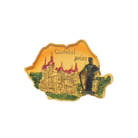 Casă și decorațiuni - Magnet din rasina 8x5 cm Castelul Peles