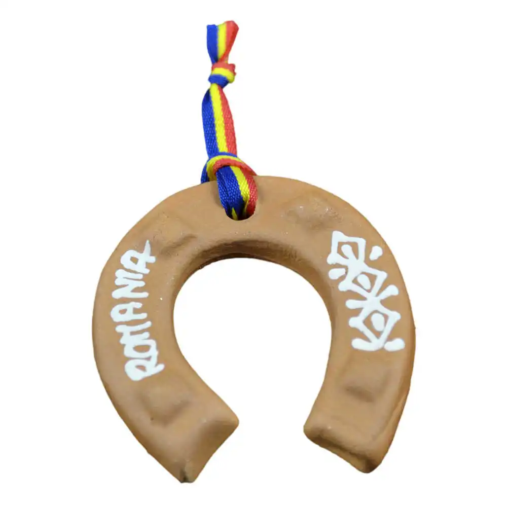Casă și decorațiuni - Decoratiune ceramica de agatat Potcoava Romania 6 cm