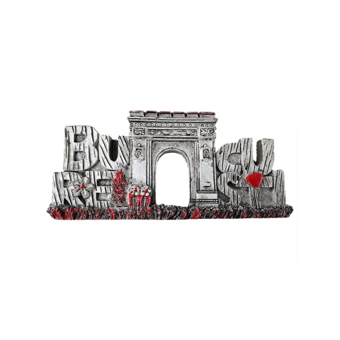 Casă și decorațiuni - Magnet rasina alb Arcul de Triumf Bucuresti 9x4 cm