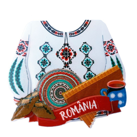 Casă și decorațiuni - Magnet din rasina 8x7 cm model ie cu obiecte rustice