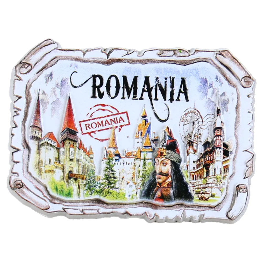 Casă și decorațiuni - Magnet frigider din rasina 7.5x5cm Romania Castele