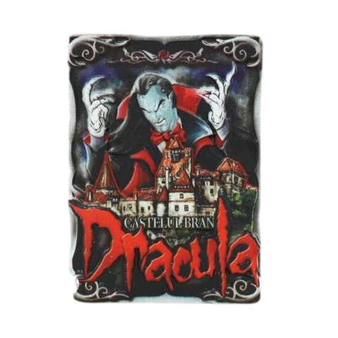 Casă și decorațiuni - Magnet frigider Dracula Castelul Bran Romania suvenir 8x6cm